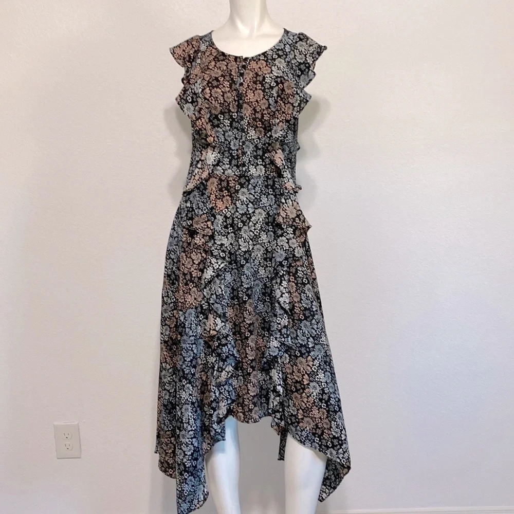Belle Sky Floral Dress Size S